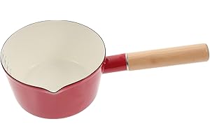 SHERCHPRY Nonstick Enamel Sauce Pan Small Pot Handle for Soup Cooking Easy Use Kitchen Cookware