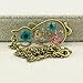 FM FM42 Multicolor Dried Flowers Cat Shape Pendant Necklace with 27