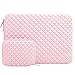 MOSISO Laptop Sleeve Compatible with 13-13.3 inch MacBook Pro, MacBook Air, Notebook Computer, Diamond Foam Neoprene Bag with Small Case, Rose Quartz