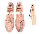 Strauss Heritage Red Cedar Adjustable Twin Tube Shoe Tree with Shoe Horn (XL)