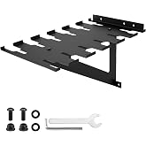 2-in-1 Pipe &amp; Parallel Clamp Rack Organizer, Wall Mounted Clamp Storage | for Woodworking Clamps, Heavy Duty Alloy Steel, Holds up to 12 Clamps (Black)