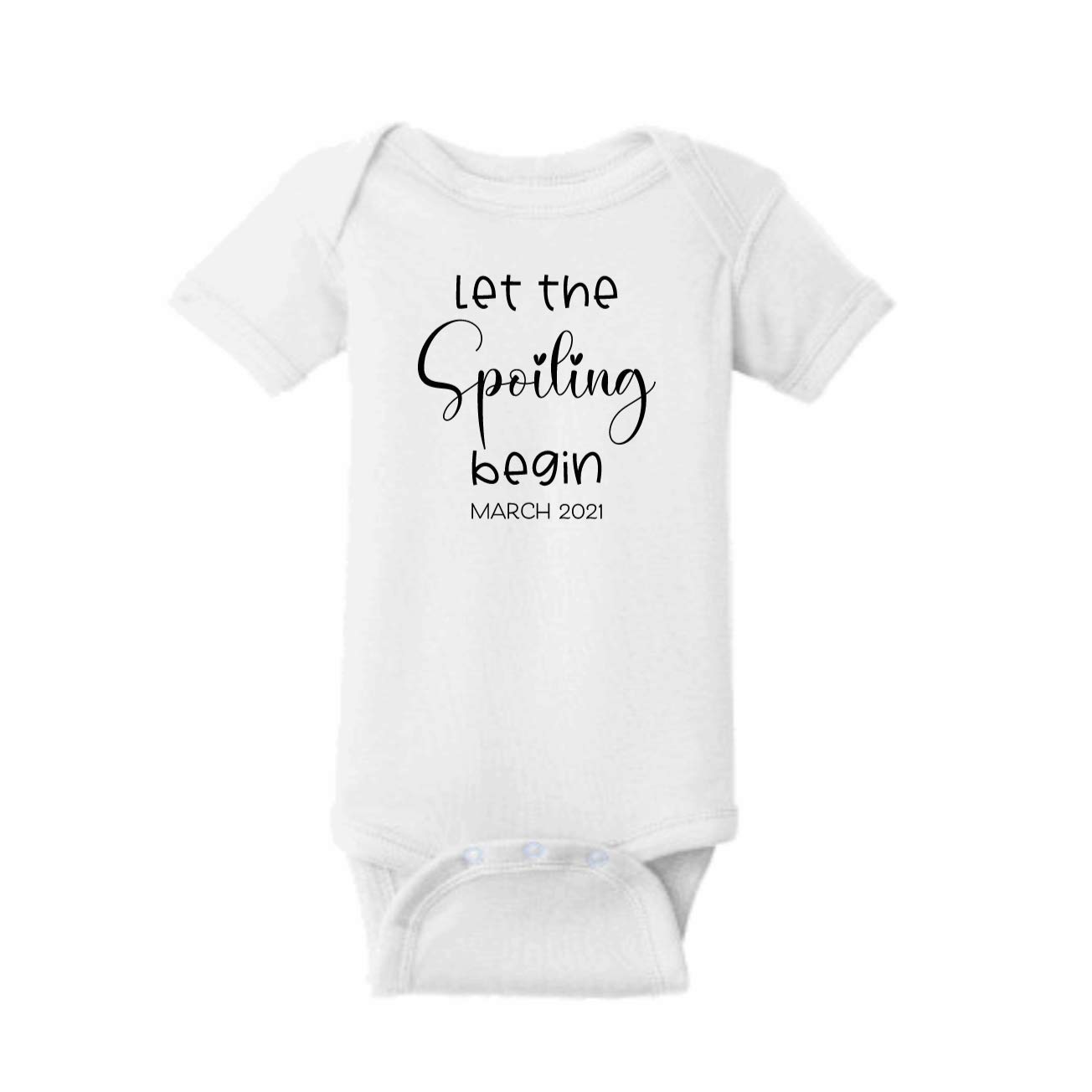 Amazon Funny Baby Announcement Onesie Let The Spoiling Begin