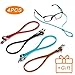 Ftojos 4 PCS Eyeglass Straps - Sunglasses String Holder Strap - Leather Glasses Chain Lanyard for Men Women and Kids - Adjustable Eyewear Retainer Cord