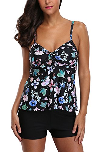 ALove Women Tankini Set with Shorts Two Piece Swimwear 10 ALove Women Tankini Set with Shorts Two Piece Swimwear 10