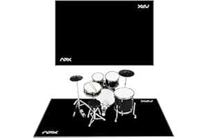 Drum Rug, 4x6Ft Drum Mat with Non-Slip TPR Bottom, Noise Reducing Drum Set Rug for Floor Protection, Drum Carpet for Electric