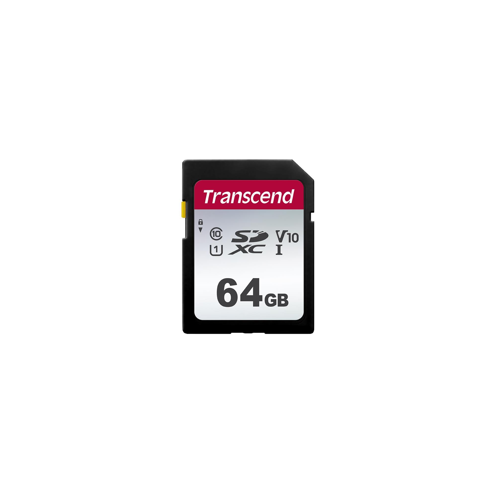 Transcend SDC300S 64GB SDXC Class 10 U1 V10 Memory Card, Speed up to 100MB/s for Digital Cameras TS64GSDC300S — image 1