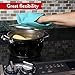 The Ultimate Silicone Oven Mitts / Pot Holders. Unique Design Makes These Kitchen Mittens Heat Resistant Up To 500°F, Non-Slip & Flexible for the Highest Protection & Performance (Teal, 1 Pair)