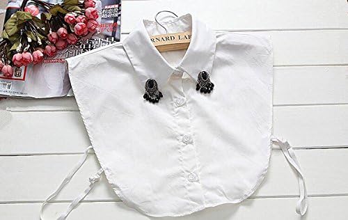 Yulakes Mode Vintage Elegante Femme Demi Faux Dentelle Collier Faux Col Chemisier Blanc Amovible Moitie Chemise En Dentelle Florale Col Amovible Pour Homme Style 10 Dentelle
