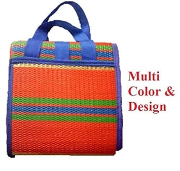 Spear Enterprises Plastic Water-Resistant Picnic Chatai Camping Mat , 3 x 6 ft, Multicolour