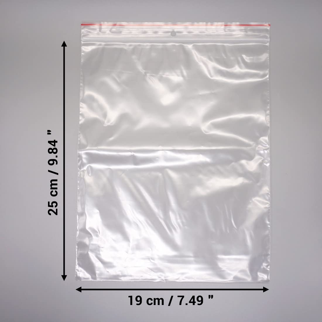 Zip lock poly bag, mailing bag, resealable lock bag (100, 19x25cm)