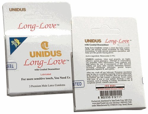 Long Love Condoms (Plain) by UNIDUS – 3 Condoms, Health Care Stuffs