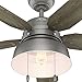 Hunter Fan Company, 59308, 52 inch Mill Valley Matte Silver Indoor / Outdoor Ceiling Fan with LED Light Kit and Pull Chain