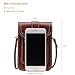 Women's Mini Crossbody Bags Soft PU Leather Pouch Shoulder Cell Phone Purse Wallet(Black1)