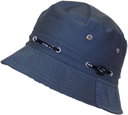 Tropic Hats Summer Floppy Bucket Hat With Adjustable Pull String Lined (One Size) - Dark Gray