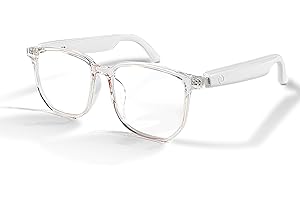 Fecoul Smart Glasses for Women Bluetooth Glasses with Speaker Anti-Blue Light Clear Call Open Ear Audio Driving, Web conferencing, podcasting, Listening to Music (Anti-Blue Light)