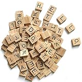 QMET 500 Wood Letter Tiles,Scrabble Letters for