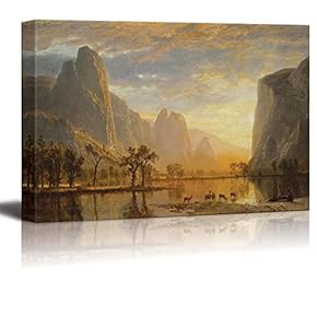 Valley of The Yosemite by Albert Bierstadt - Canvas Art Print