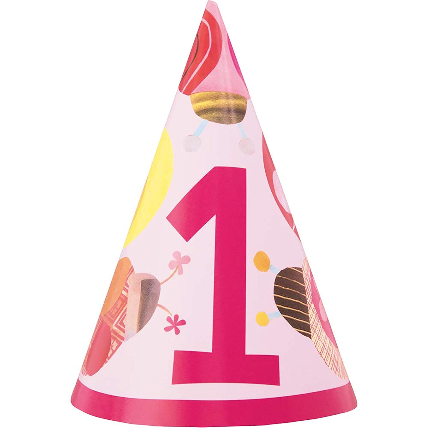 Unique Party 73331 - Ladybug 1st Birthday Baby Party Hat