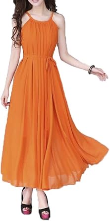 plus size orange maxi dress