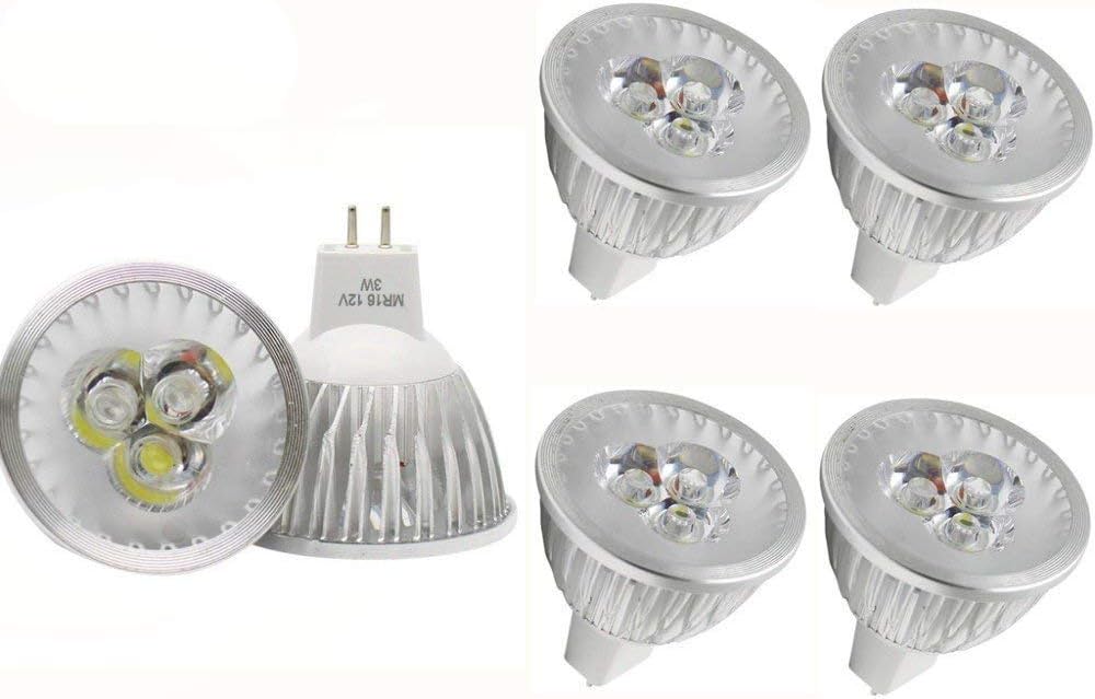 JKLcom MR16 LED Bulbs MR16 3W LED Cool White Light Bulbs GU5.3 MR16 LED