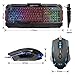 GK806 Wire Keyboard and Mouse Combo — Keyboard and Mouse Included, Breathing LED Backlit Keyboard and Mouse Set, Gaming Mouse and Keyboard Silent 104 Key with Wrist Rest for PC Laptopthumb 1