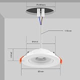 Vlio 5W Ultra Slim LED Downlights 460lm 6000K IP44 24mm Recessed 20 Pack view 4