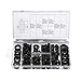 Gydandir Rubber Grommet Assortment Kit Eyelet Ring Gasket Assortment Electrical Wire Gasket Ring Assortment for Wire, Plug and Cable, 180 Pieces