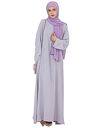 Zofocy Solid Color Women Abaya Modest Muslim Prayer