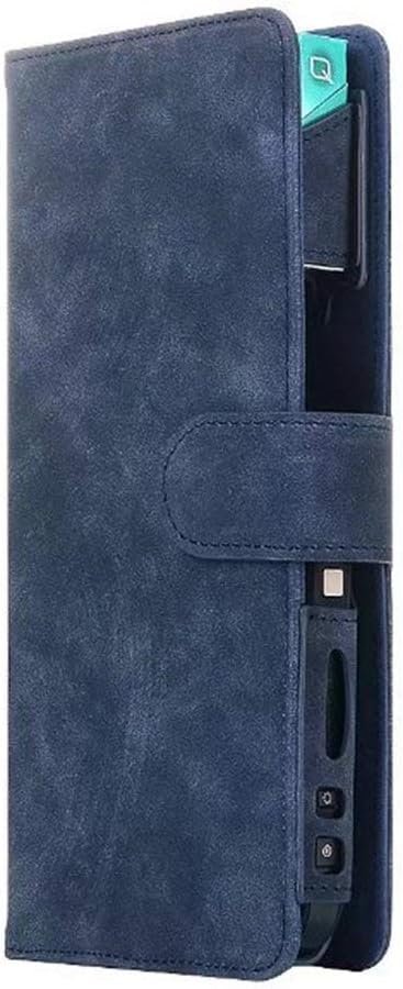 IQOS Cigarette Protective Case - Electronic iQOS Cigarette Box, Imitation Leather Cigarette Case, with Card Holder, in Premium Quality-Blue