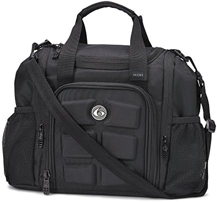 6 Pack Fitness Bag Mini Innovator Stealth Black w/Bonus ZogoSportz Cyclone Shaker