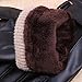 WARMEN Mens Touchscreen Texting Winter PU Faux Leather Gloves Driving Long Fleece Lining Black - Wool/Cashmere Blend Cuff (9, Black (Touchscreen))