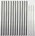 12 Stainless Steel Wide Drink Straws - CocoStraw Large Straight Frozen Smoothie Straw - 12 Pack + 3 Cleaning Brushes