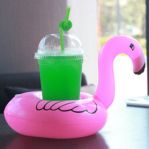 image for Feidiao Inflatable Drink Holders,9 Pack Unicorn Flamingo Plam Donut Fr