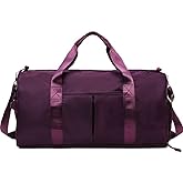 Men and Women's Travel Bag With Shoe Compartment Sports Tote Gym Bag Weekender Overnight Shoulder Bag