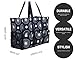 Pursetti Utility Tote with Pockets & Compartments-Perfect Nurse Tote Bag, Teacher Bag, Work Bags for Women & Craft Tote (Cool Mandala)