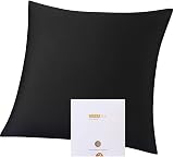 ZIMASILK 100% Mulberry Silk Pillowcase 19 Momme 80x80 cm Black