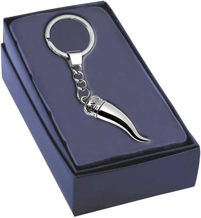 Ten Lucky charm horn keychain cod.EL7982 cm 11,8x3,5x1,4h by Varotto & Co, Steel, S - Image 3