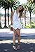 PERSUN Women's Asymetric Hem Tulip Shorts Mini Skirt Shorts White/Black