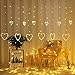 Y YUEGANG Curtain Lights, 10 Ft Connectable Indoor String Lights for Bedroom Decor, 8 Lighting Modes Waterproof Outdoor String Light for Wedding Decoration, Hanging Light Curtain for Wall - White