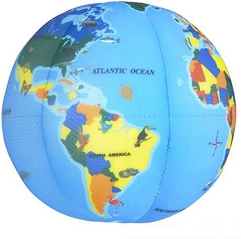 8" Plush Printed Globe Ball