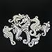 Julie Wang 28pcs Mixed Antiqued Silver Seahorse Charms Pendants for Jewelry Making