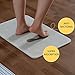 Bath Mat, Absorbent Diatomaceous Earth, Japanese Design, Nonslip Bathroom Floor Mats for Fast Water Drying, Self-Refreshing Hard Shower Mat (Grey)