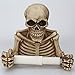 Skeleton Skulls Decorative Toilet Paper Holder in Scary Halloween Decorations As Bathroom Decor Wall Plaques, Sculptures and Novelty Bath Accessories or Spooky Skulls & Skeletons for Medieval & Gothic