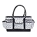 Everything Mary Grey Geometric Deluxe Store and Tote - Storage Craft Bag Organizer for Crafts, Sewing, Paper, Art, Desk, Canvas, Supplies - High Quality Storage Organization with Handles for Travel