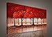 Red Tree wall art Sunset Woods Canvas Painting Pictures Prints Photo Home Decor - Panel Framed Forest Landscape Print on Canvas Ready to Hang Modern Artwork for Kitchen Office Home Wall Decoration