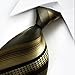 Wehug Men's Classic Tie Silk Woven Necktie Jacquard Neck Ties For Men Brown LD0042