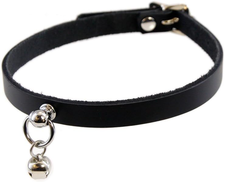 Pawstar Mini Kitty Bell Collar Leather Choker