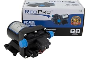 RecPro RV Water Pump Direct Replacement For Shurflo 4008-101-A65 3.0 GPM | 12V Water Pump | Self-Prime | Camper Water Pump | RV Plumbing