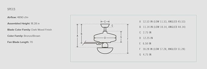 Tools Home Improvement 70 Inch Stockbridge New Bronze Ceiling