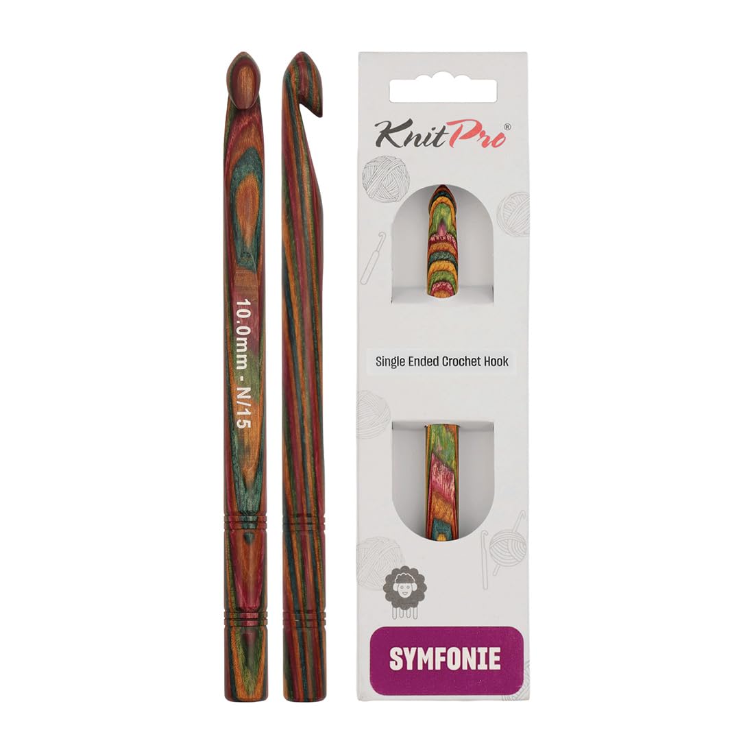 KnitPro Symfonie Single Ended Crochet Hook | 10.00mm